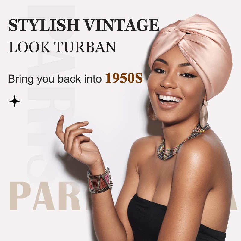 PARISBELLA Reversible Silky Satin Bonnet for Sleeping, Smooth As Silk Hair Wrap for Sleeping, Adjustable Satin Sleep Cap for Women, Stylish Turban for Curly Hair, Pink, Pack of 1 - Image 5